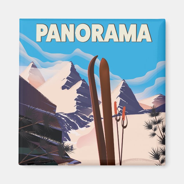 Íman Cartaz de viagem do Canadá Panorama (Frente)