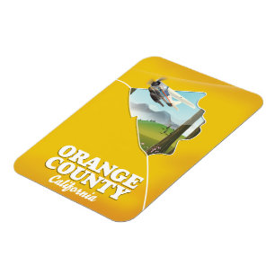 Íman Cartaz de viagem do Condado de Orange, Califórnia