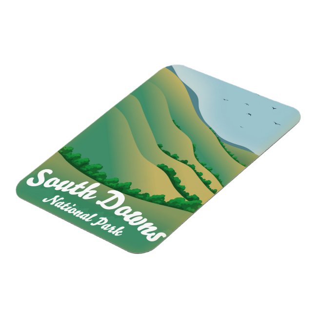 Íman cartaz de viagem do parque nacional South Downs (Left Side)