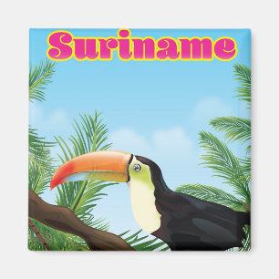 Íman Cartaz de viagem do Suriname paraíso sul-americano