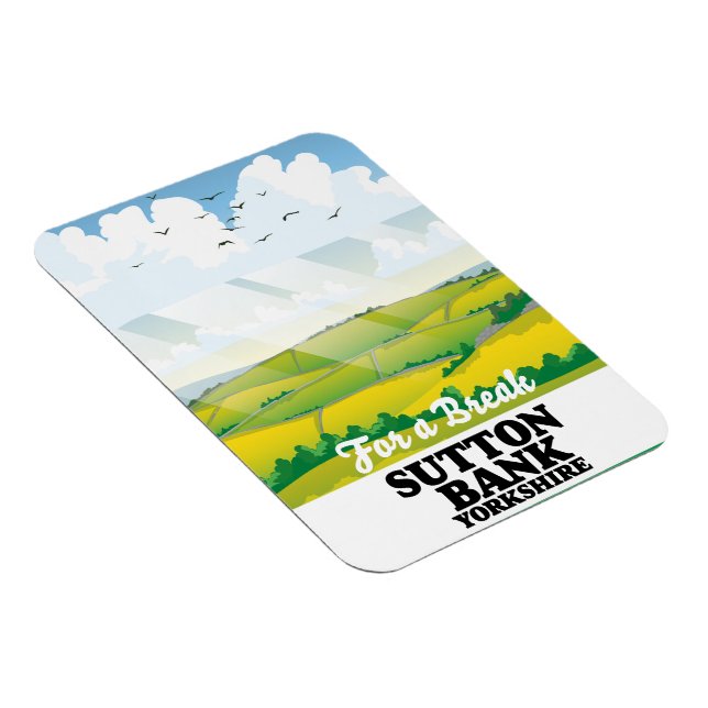 Íman Cartaz de viagem do Sutton Bank yorkshire (Lado Direito)
