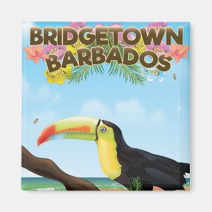 Íman Cartaz de viagem do Toucan Bridgetown Barbados