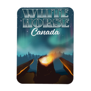 Íman Cartaz de viagem do White Horse Canadá