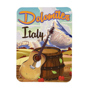 Íman Cartaz de viagem Dolomites Itália