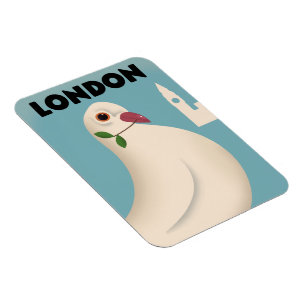 Íman Cartaz de viagem estilo vintage de Londres.