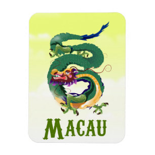 Íman Cartaz de viagem estilo vintage de Macau China Car