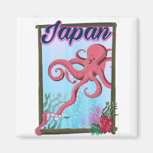 Íman cartaz de viagem estilo vintage do Japão