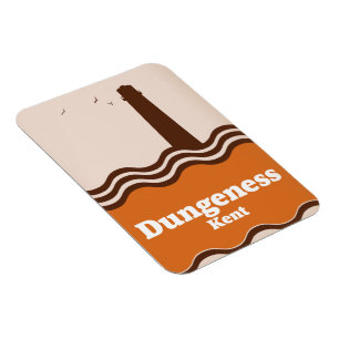 Íman Cartaz de viagem estilo vintage Dungeness Kent