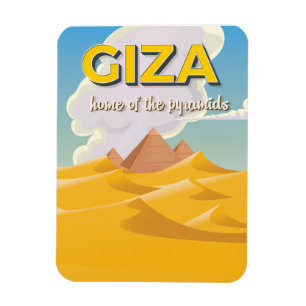 Íman Cartaz de viagem Gizé - Lar das pirâmides