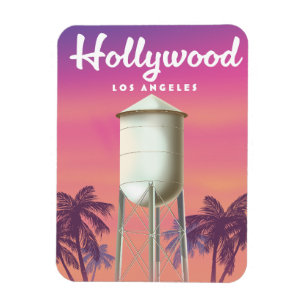 Íman Cartaz de viagem Hollywood Los Angeles
