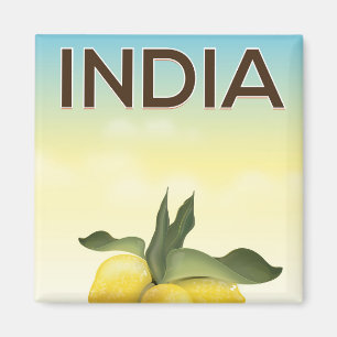 Íman Cartaz de viagem India Lemon
