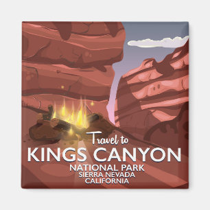 Íman cartaz de viagem Kings Canyon Sierra Nevada