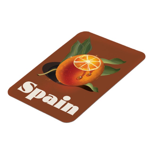 Íman Cartaz de viagem laranja da Espanha (Left Side)