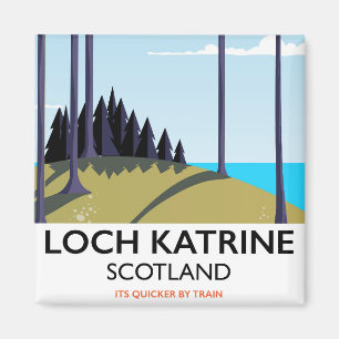 Íman Cartaz de viagem Loch K Katrine Escócia
