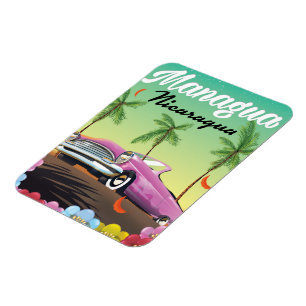 Íman Cartaz de viagem Managua - Nicarágua