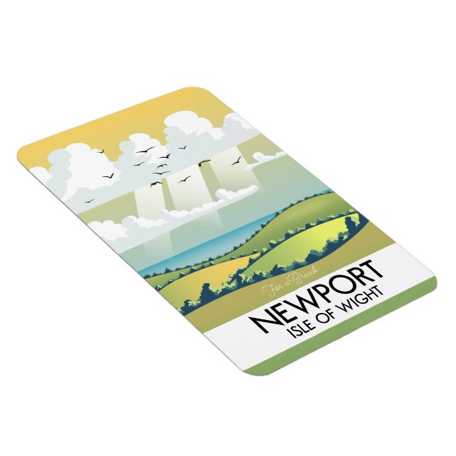 Íman Cartaz de viagem Newport Isle of Wight. (Lado Direito)