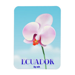 Íman cartaz de viagem orquídea Equador