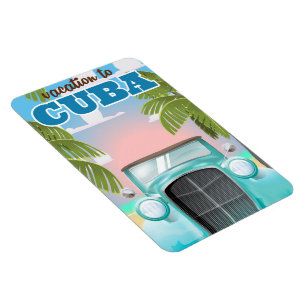 Íman Cartaz de viagem para férias em Cuba
