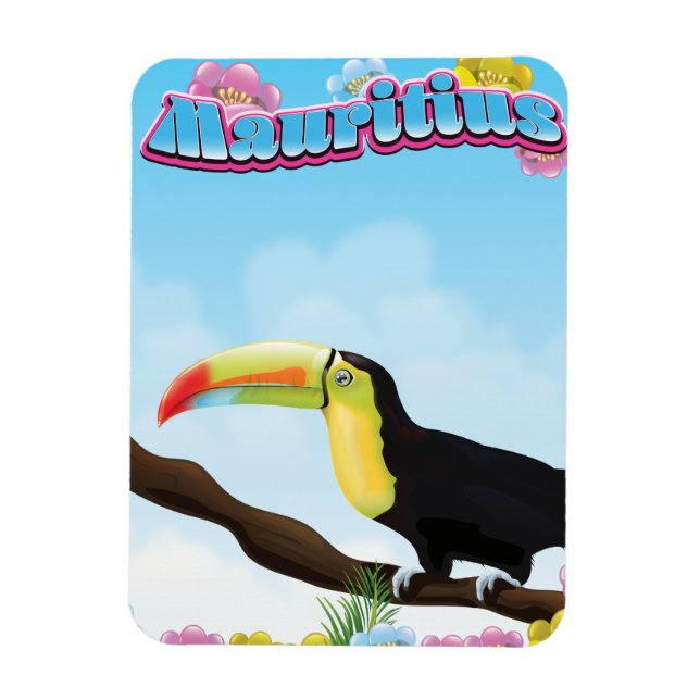 Íman cartaz de viagem para Maurícias (Vertical)