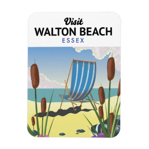 Íman Cartaz de viagem para Walton Beach, Essex Seaside