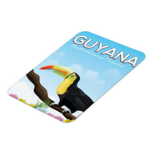 Íman Cartaz de viagem paraíso sul-americano da Guiana