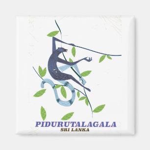 Íman Cartaz de viagem Pidurutalagala Sri Lanka.
