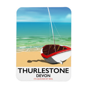 Íman Cartaz de viagem Thurlestone South Devon