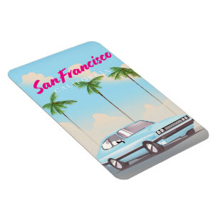 Íman Cartaz de viagem tropical de São Francisco Califór