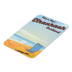 Íman Cartaz de viagem vintage Stranraer Escócia