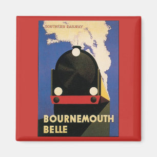 Íman Cartaz de Viagem Vintage, Trem Bournemouth Belle