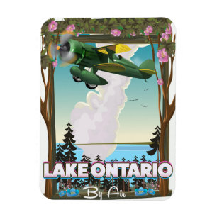 Íman Cartaz de voo norte-americano do Lago Ontário