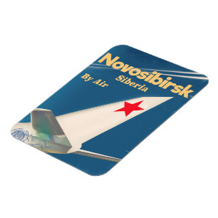 Íman Cartaz de voo Novosibirsk Sibéria união soviética