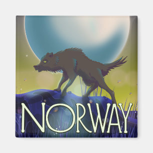 Íman Cartaz do Lobo da Noruega