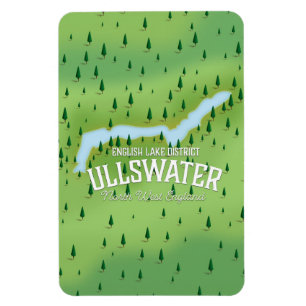 Íman Cartaz do mapa do viagem do distrito do lago