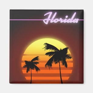 Íman Cartaz do pôr do sol da Flórida 1984
