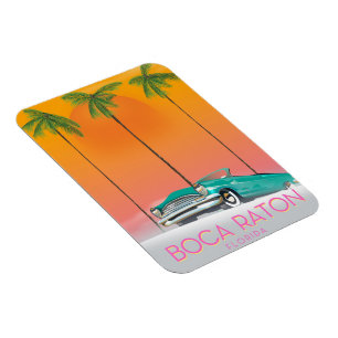 Íman Cartaz do viagem de Boca Raton Florida