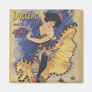 Íman Cartaz Francês Antigo Dançarina Art Nouveau