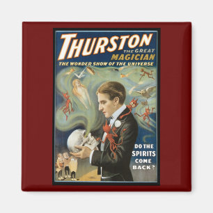 Íman Cartaz Mágico Antigo, Thurston, O Grande Mágico