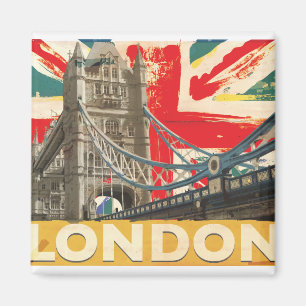 Íman Cartaz Vintage Londres