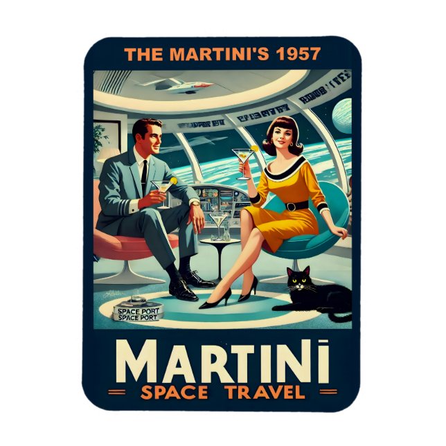 Íman Cartazes de Viagens Espaciais da Martini de 1957 (Vertical)