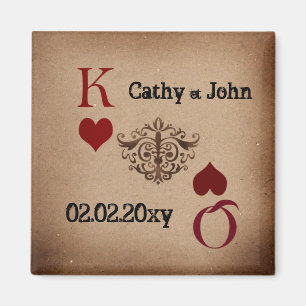 Íman Cartões de casamento rústicos de Las Vegas