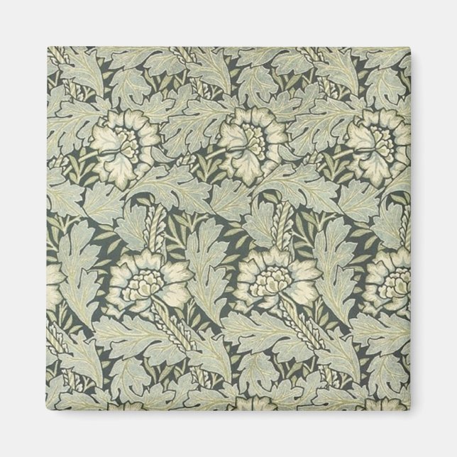 Íman Cartões de Design Tecido Floral William Morris (Frente)