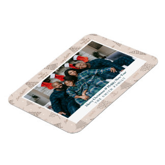 Íman Cartões de natal cor-de-rosa embebidos elegantes c