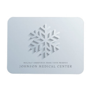 Íman Cartões de natal médicos modernos Elegante Snowf