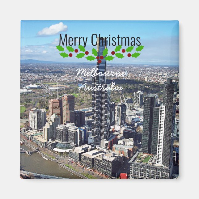 Íman Cartões de natal Melbourne Austrália (Frente)