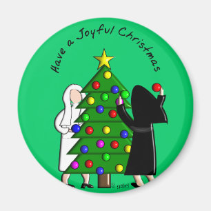 Íman Cartões & presentes católicos de Natal da arte d