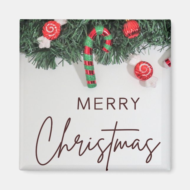 Íman cartões sazonais de natal alegres (Frente)