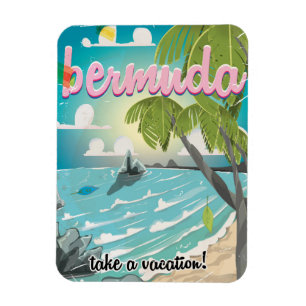 Íman Cartografia da poster das Bermudas