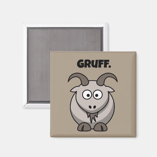 Íman Cartografia de Cinza Gruff Goat Funny Fairy (Front/Back)