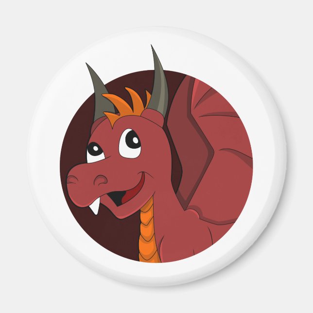 Íman Cartografia do dragão vermelho (Frente)